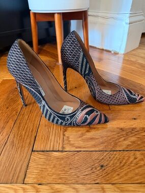 Brian Atwood Copper / Black Heels - 38